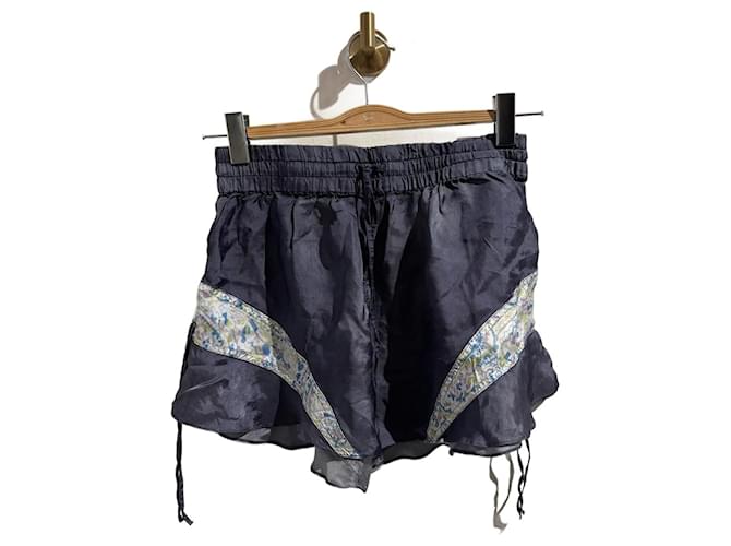 ISABEL MARANT ETOILE Shorts T.FR 36 Viscosa Blu
