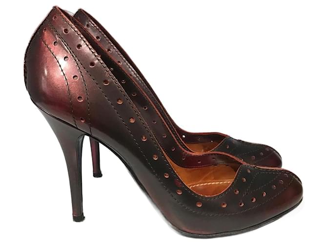 Tacchi LANVIN T.EU 37.5 Pelle Rosso