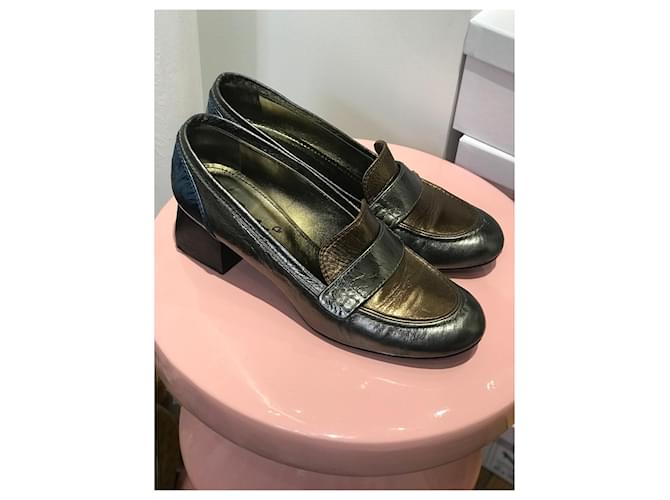 Tacchi LANVIN T.EU 37.5 Pelle Argento