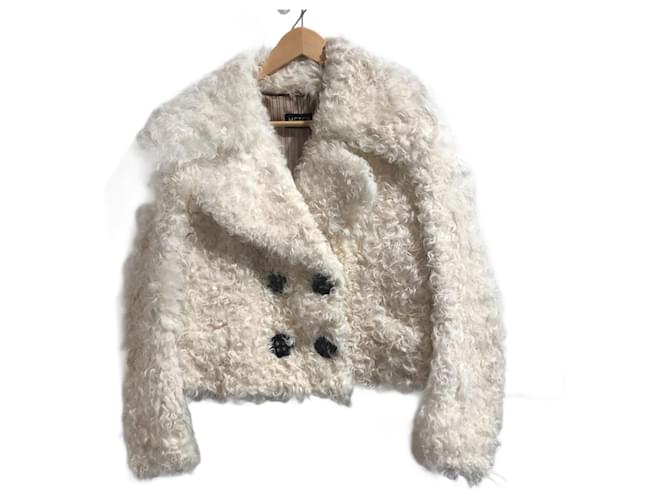 YVES SALOMON Giacche T.FR 40 Pelliccia Crudo