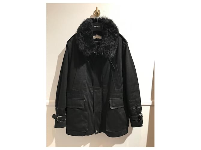 Cappotti SAINT LAURENT T.International M Cotone Nero