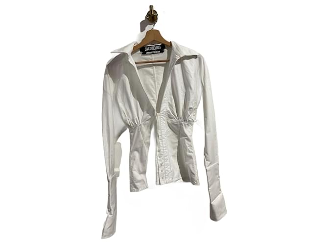 JACQUEMUS Tops T.International S Cotone Bianco