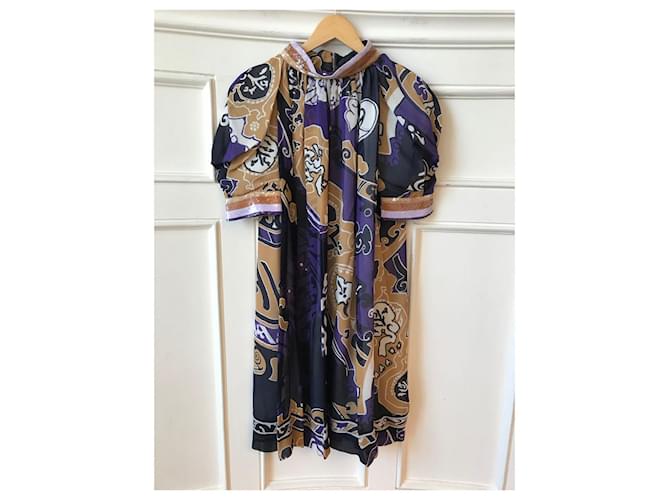 Abiti LEONARD T.FR 38 Seta Multicolore