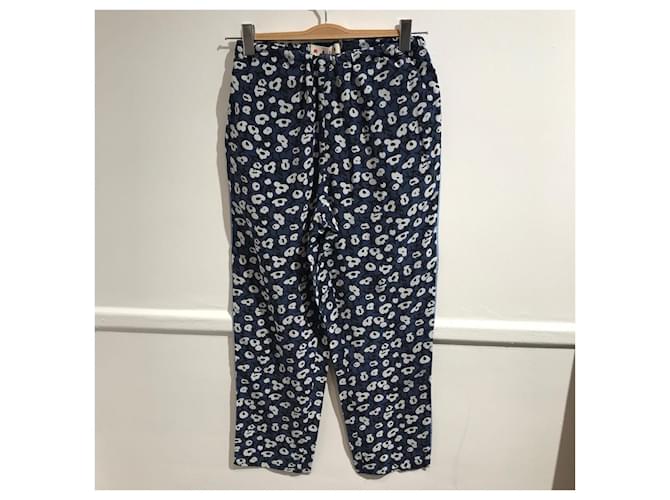 Pantaloni MARNI T.FR 36 Seta Blu