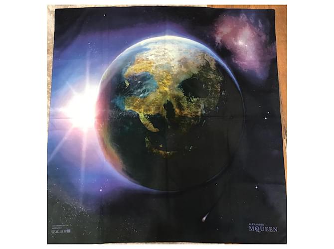 Sciarpe ALEXANDER MCQUEEN T. Cotone Blu