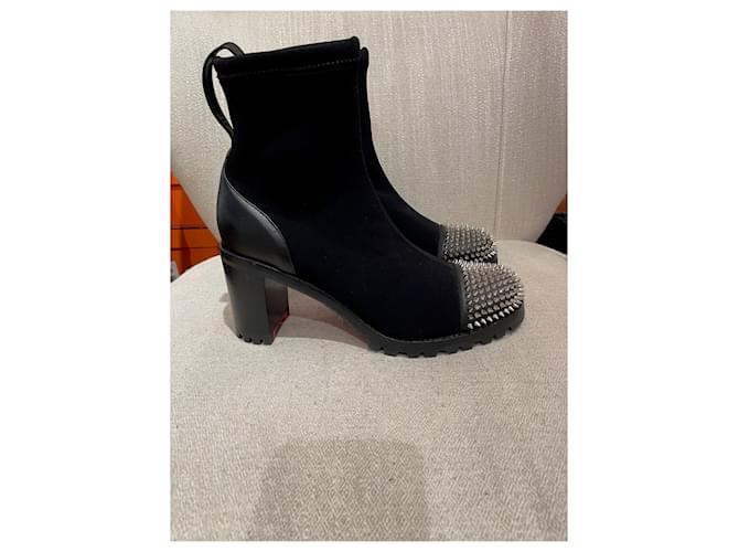 CHRISTIAN LOUBOUTIN Stivaletti T.EU 39.5 Pelle Nero