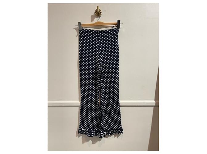 Pantaloni MIU MIU T.International XS Sintetico Blu