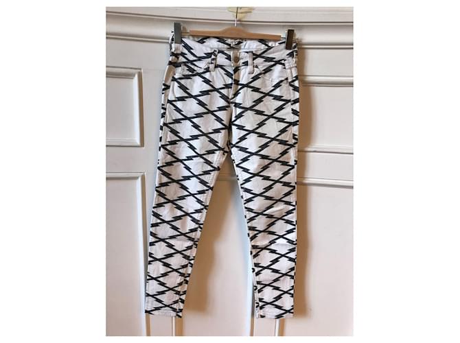 ISABEL MARANT ETOILE Jeans T.FR 36 Cotone Bianco