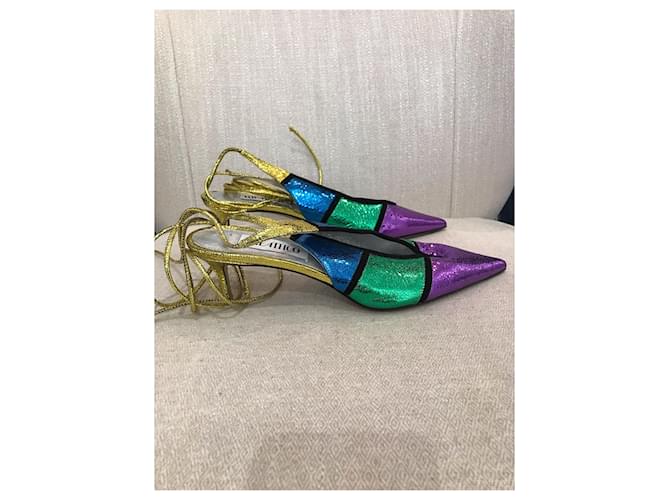 ATTICO Tacchi T.EU 37.5 Pelle Multicolore