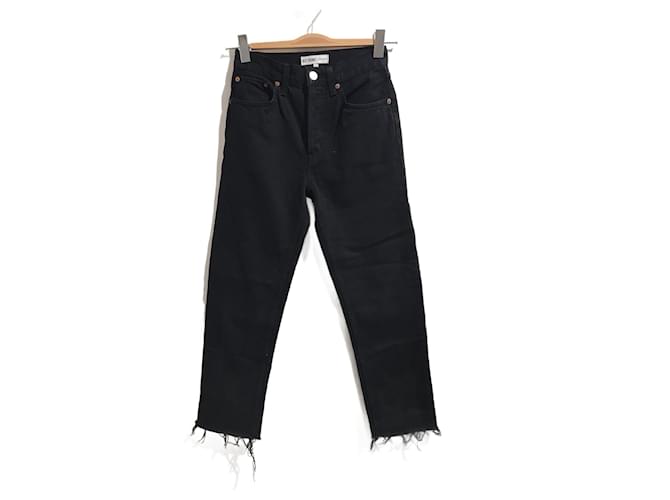RE/DONE Jeans T.US 24 Cotone Nero