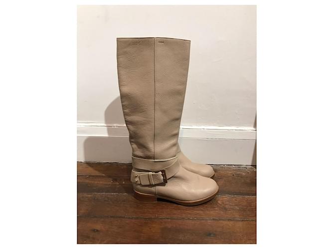 Chloé Stivali CHLOE T.EU 36 Pelle Beige