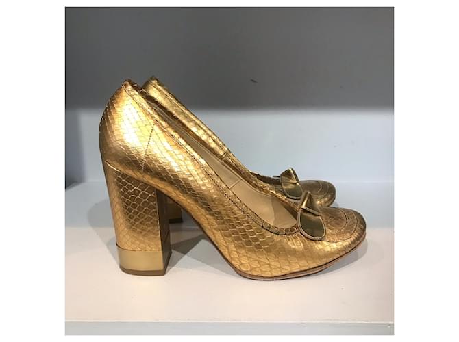 Chloé CHLOE Tacchi T.EU 37.5 Pelli esotiche D'oro