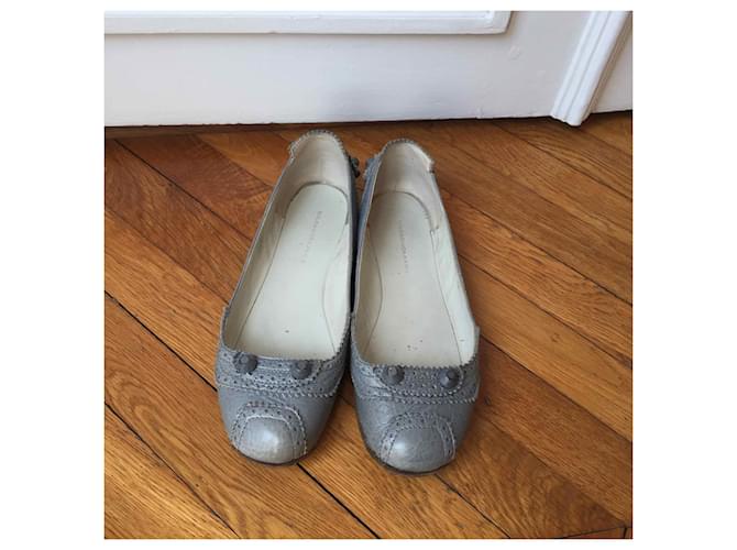 BALENCIAGA Ballerine T.EU 36 Pelle Grigio