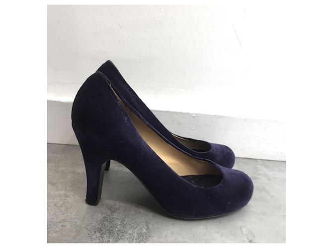 Tacchi LANVIN T.EU 37 Velluto Blu navy