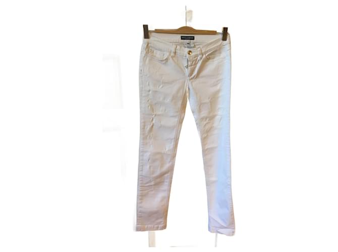 DOLCE & GABBANA Jeans T.FR 36 Cotone Bianco