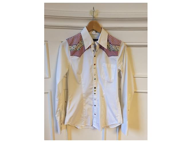 DSQUARED2 Top T.FR 36 Cotone Bianco