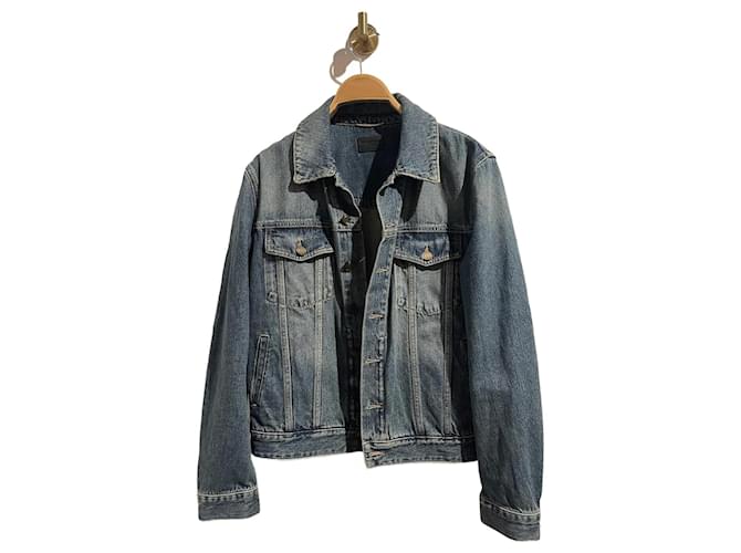 Giacca SAINT LAURENT T.International M Cotone Blu