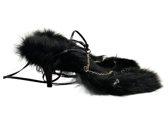 Sandali KHAITE T.EU 37.5 in Pelliccia Nero