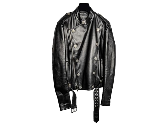 Giacca BALMAIN T.FR 42 Pelle Nero