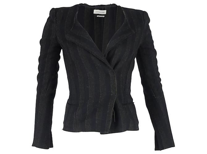 Giacca a righe Isabel Marant Étoile in lana grigia scura Marrone