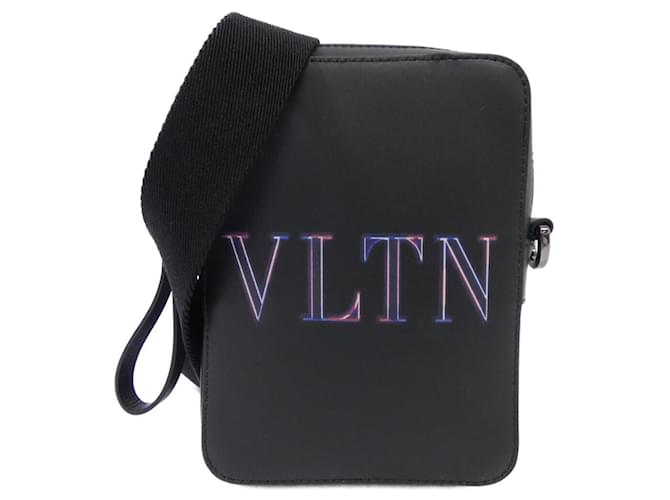 Borsa a spalla in pelle di vitello nera Valentino Garavani Nero