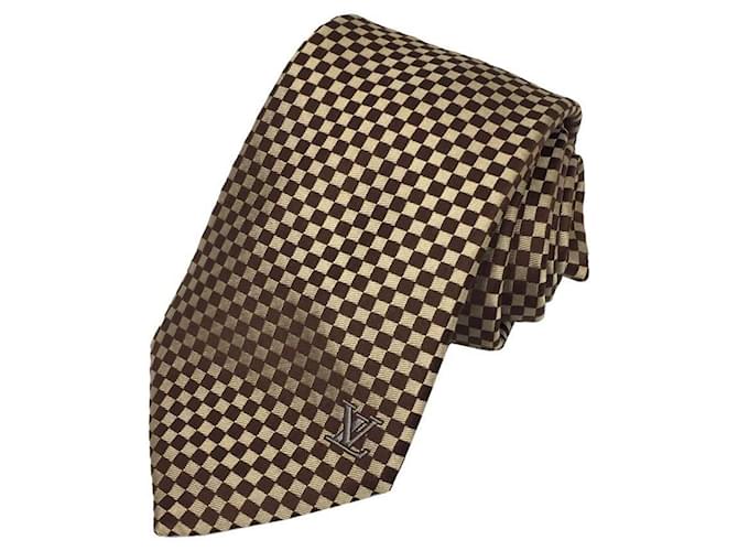 Cravatta in seta marrone Louis Vuitton