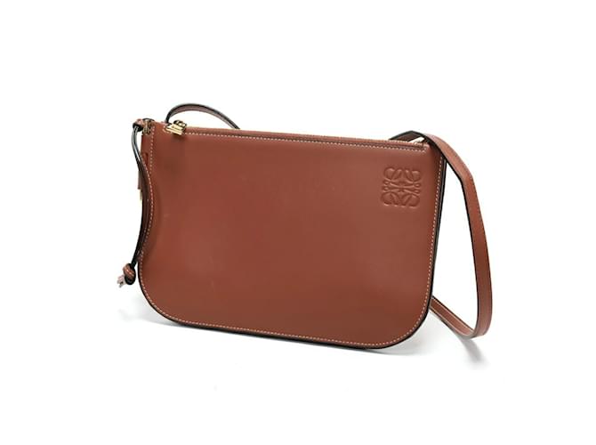 Borsa a spalla Loewe Gate Double Zip Pouch Marrone