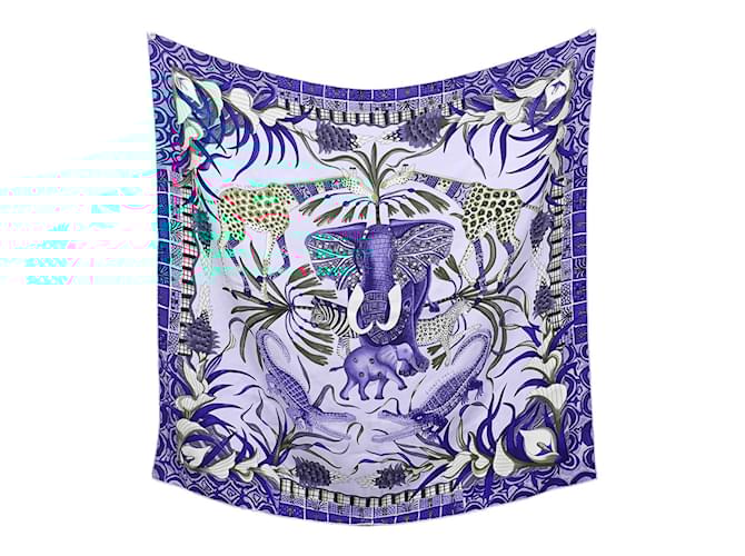 Sciarpa di seta blu Hermès