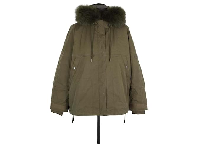 Yves Salomon Cappotto di pelliccia Cachi