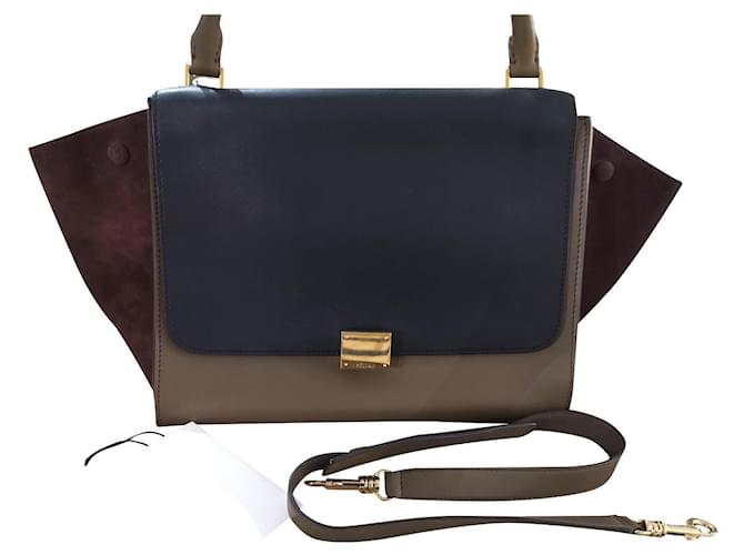 Trapèze Céline NOVITÀ Borsa Celine Medium Trapze Nero Bordò Cachi