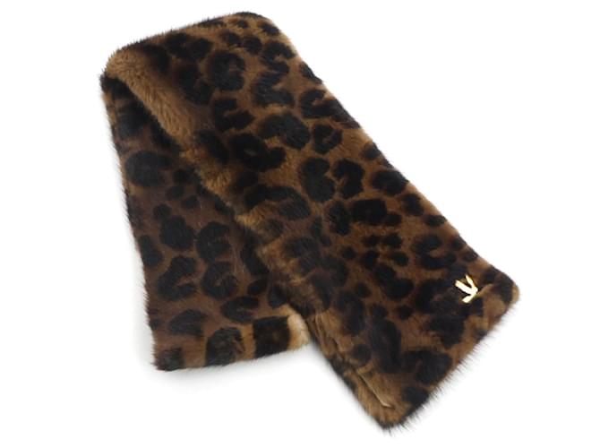 Sciarpa in pelliccia marrone Louis Vuitton