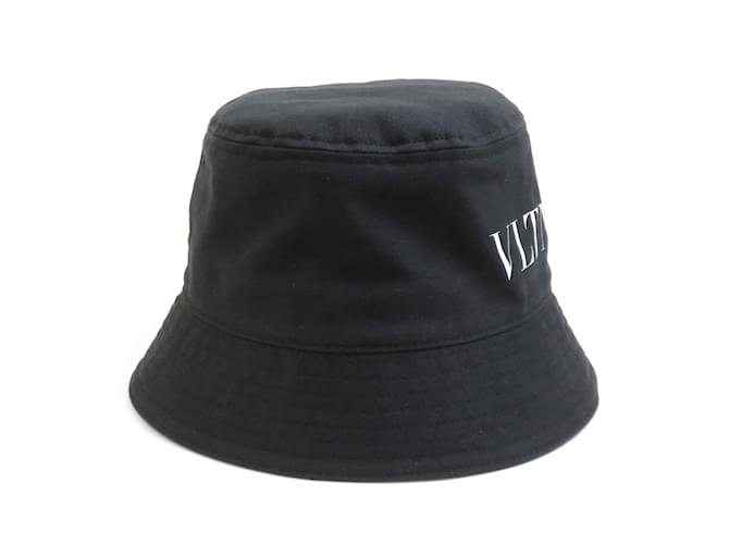 Cappello bucket in cotone nero Valentino Garavani