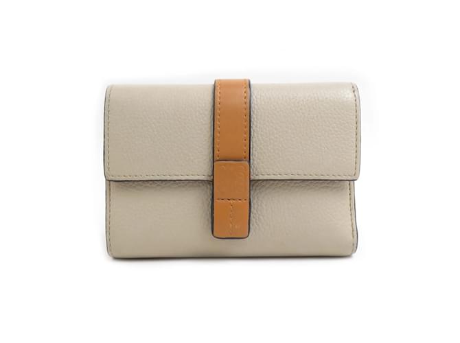 Portafoglio in pelle a tre pieghe Loewe Marrone Rosa Grigio