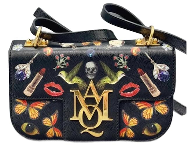 Alexander Mcqueen Borsa Cross Insignia Nero