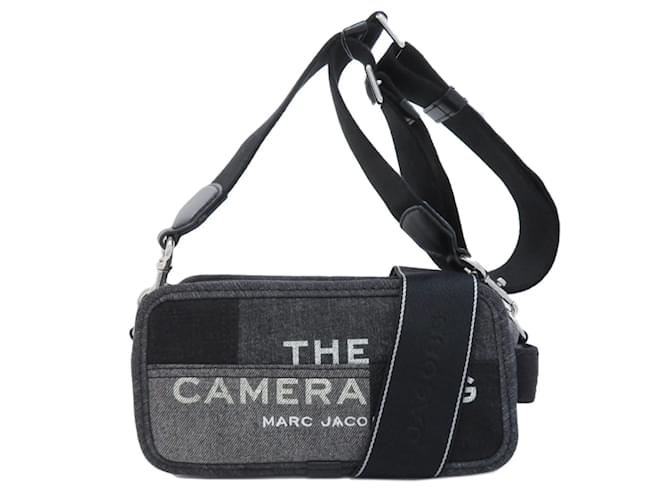 Borsa a spalla in denim per donne Marc Jacobs The Camera Bag Nero