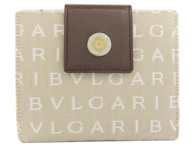 Bulgari Portafoglio Bvlgari Bvlgari Mania a due pieghe Beige