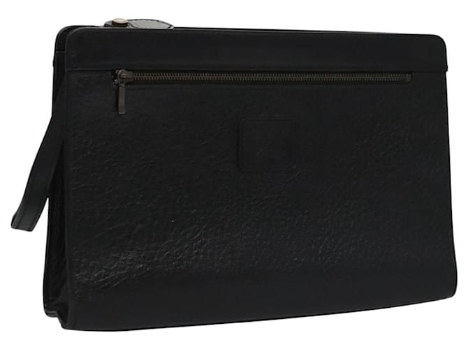 Autre Marque Borsa a mano in pelle nera Burberrys Auth bs21884 Nero