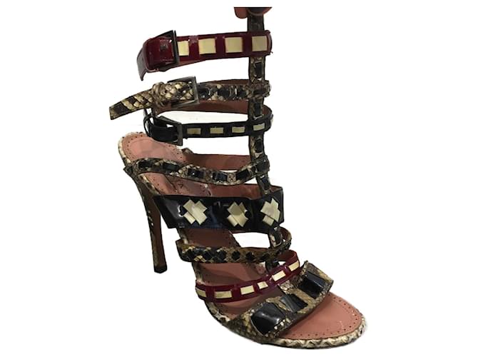 Alaïa Sandali ALAIA T.EU 37 Pelli esotiche Multicolore