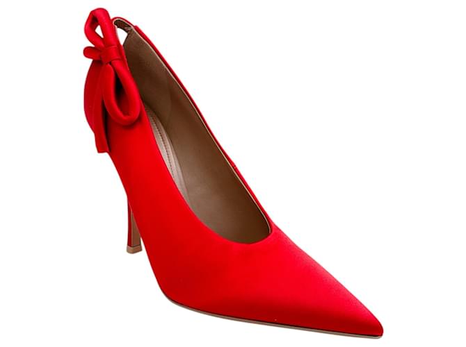 Décolleté da sera in raso rosso Valentino Rouge