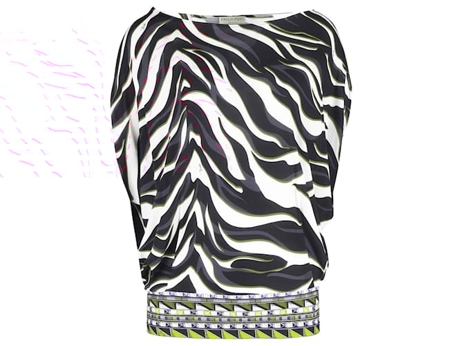 Top con stampa animale Emilio Pucci in viscosa multicolore Stampa python
