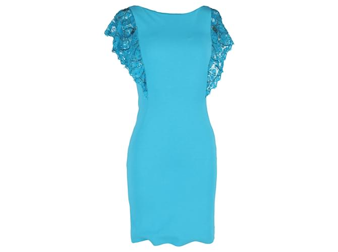 Abito a maniche a sbuffo Emilio Pucci in poliestere turchese