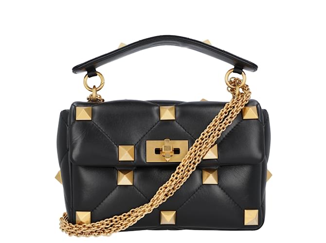 Valentino Garavani Borsa in pelle con borchie Valentino Nero