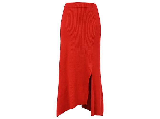 Gonna midi asimmetrica in lana rossa Kenzo Rosso