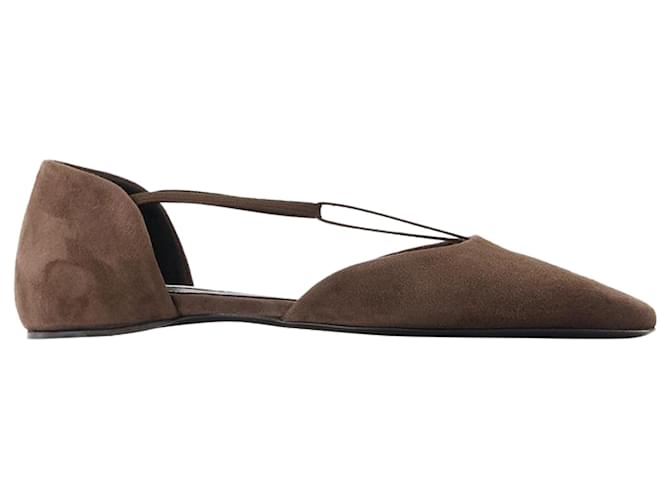 Totême Ballerine T-Strap - TOTEME - Pelle - Marrone