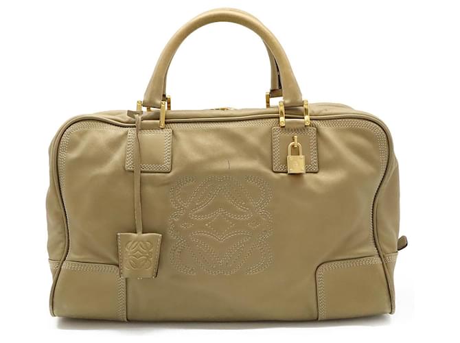 Borsa Loewe Amazona 35 Anagram in pelle D'oro Metallico