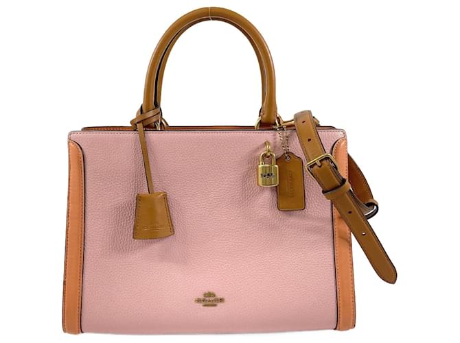 Borsa a mano Coach Zoe in pelle Rosa