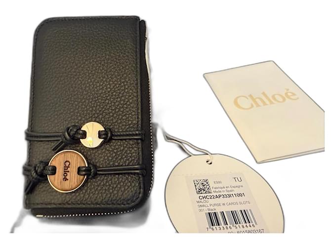 Chloé Portafoglio porta carte Malou Nero