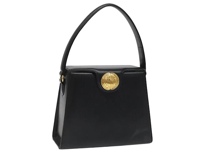 Borsa a mano GIVENCHY in pelle nera e oro Auth 112113 Nero D'oro