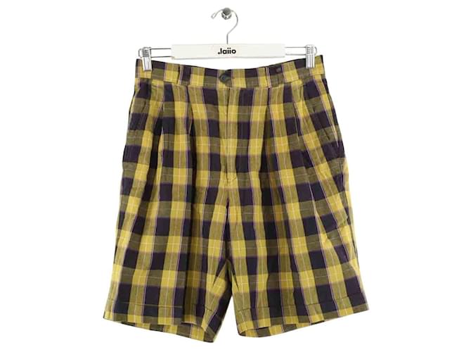 Saint Laurent Bermuda di cotone Giallo