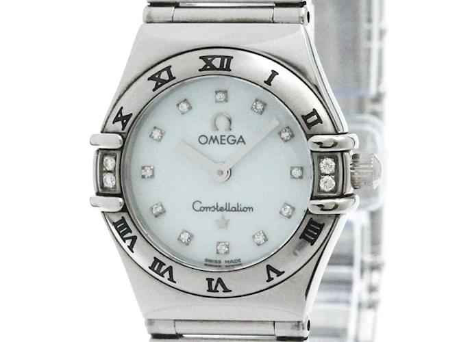 Orologio da donna OMEGA Constellation con quadrante in MOP e diamanti, in acciaio, al quarzo